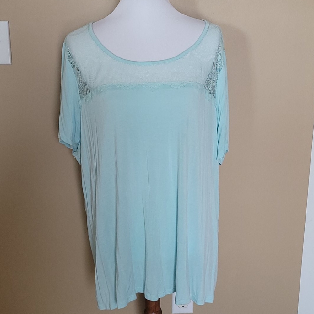 Lane Bryant Blue Lace top